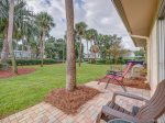 Back Patio with Direct Access to Pool at 34 Hilton Head Cabana